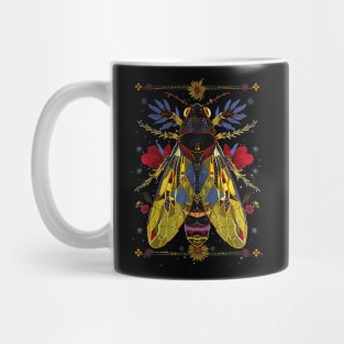 Artistic golden cicada Mug